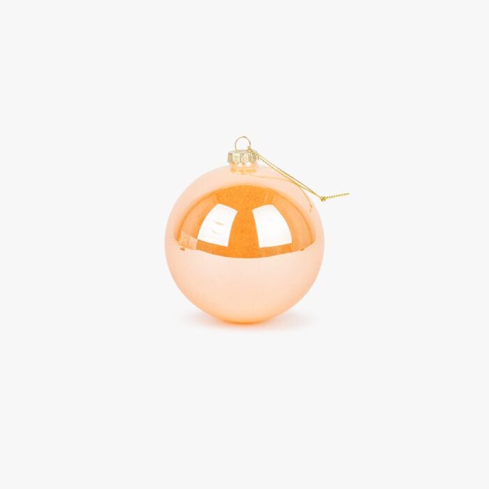 Boule Verre Brillant Doré 10cm NEW BRIGHT – Image 1