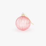 Boule Verre Rose 8cm NEW BRIGHT