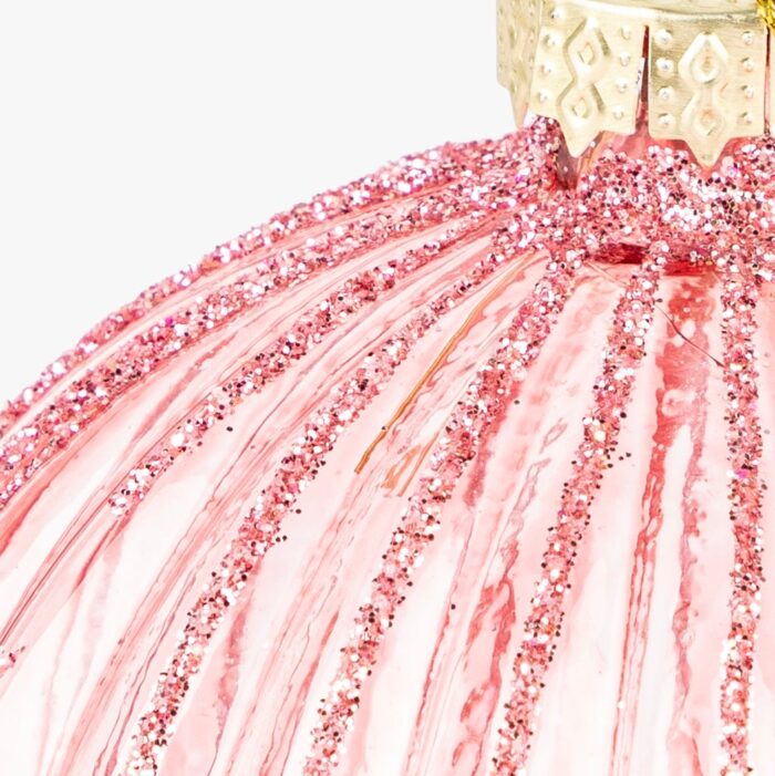 Boule Verre Rose 8cm NEW BRIGHT – Image 2