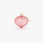 Boule Verre Goutte Rose 8cm NEW BRIGHT