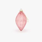 Boule en Verre Larme Rose 14cm NEW BRIGHT