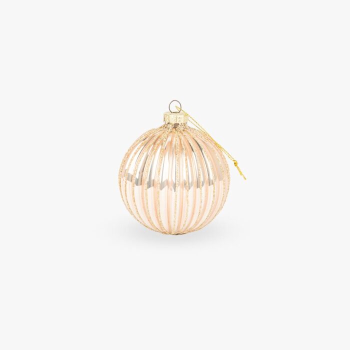 Boule Verre Doré 8cm NEW BRIGHT – Image 1