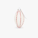 Boule de Verre Larme Blanc et Rouge 13cm COZY