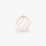 Boule Verre Blanc et Rouge 8cm COZY