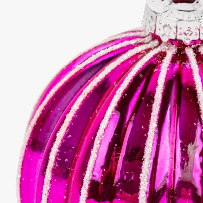 Boule Verre Rose 8cm NEW BRIGHT – Image 2