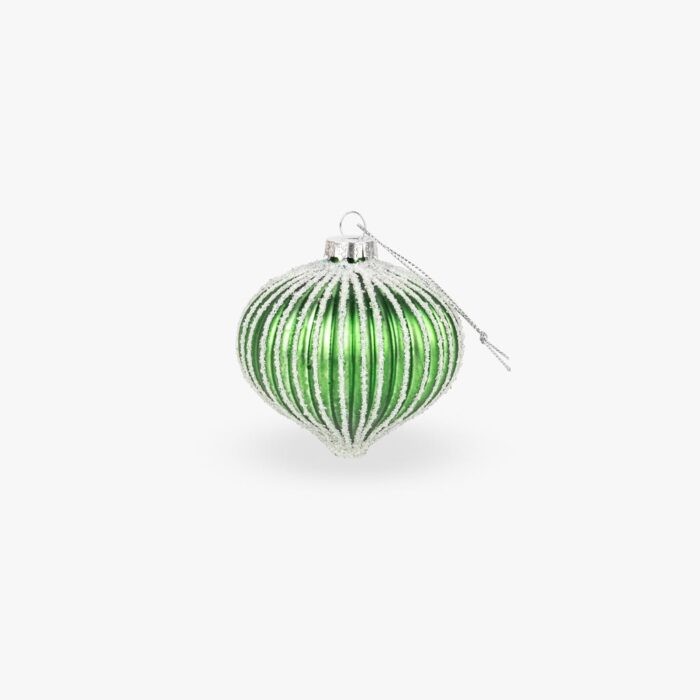 Boule Verre Goutte Verte 11cm COZY – Image 1