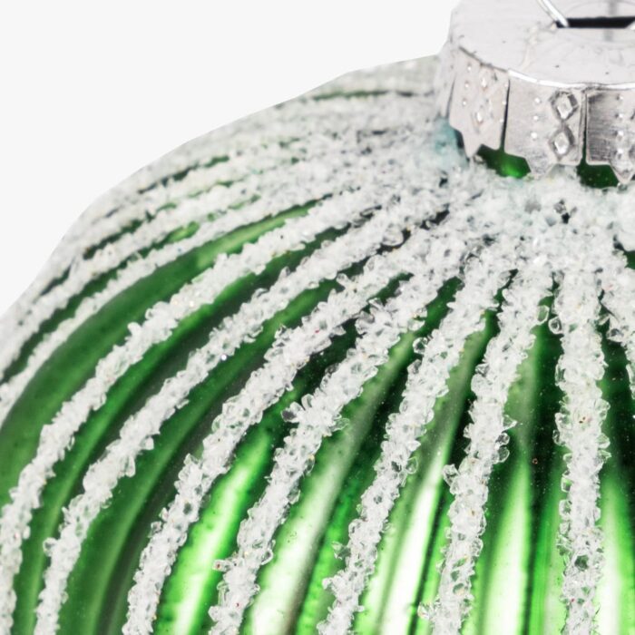Boule Verre Goutte Verte 11cm COZY – Image 2