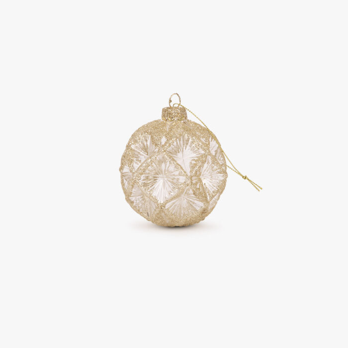 Boule de Verre Dorée 8cm NEW BRIGHT – Image 1