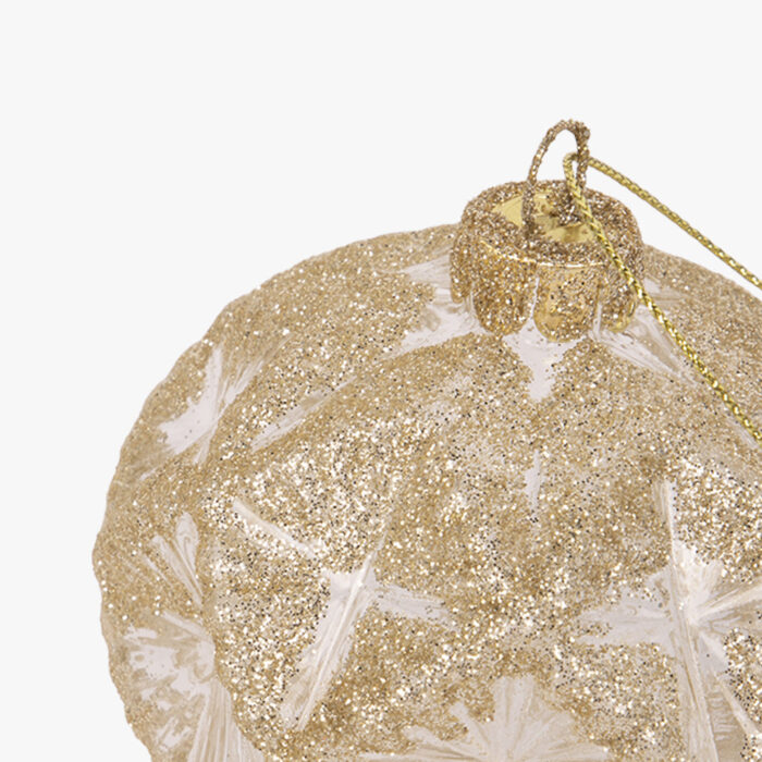 Boule Verre Goutte Dorée 8cm NEW BRIGHT – Image 2