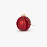 Boule de Verre à Rayures Rouges 8cm COZY