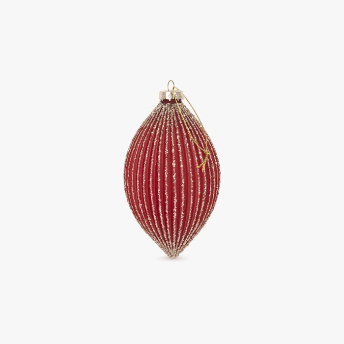 Boule de Verre Larme Rouge 14cm NEW BRIGHT – Image 1