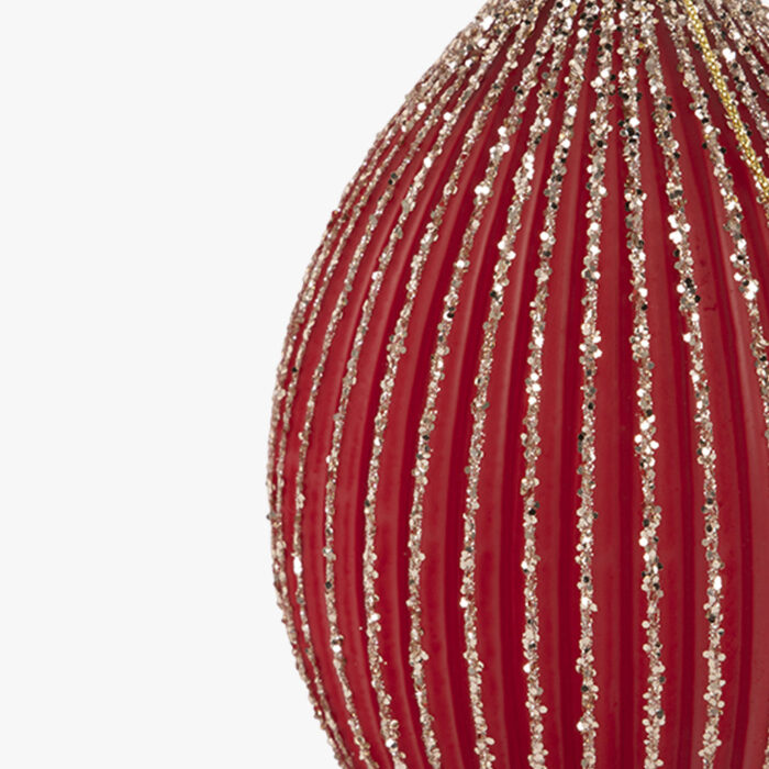 Boule de Verre Larme Rouge 14cm NEW BRIGHT – Image 2