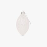Boule en Verre Larme Blanche 13cm NEW BRIGHT