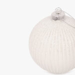 Boule de Verre Brillante Blanche 10cm NEW BRIGHT – Image 2