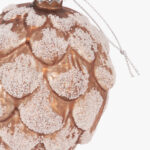 Décoration Pomme de Pin Châtaigne avec Neige 6cm COZY – Image 2