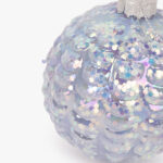 Boule Verre Écailles Bleu 8cm NEW BRIGHT – Image 2