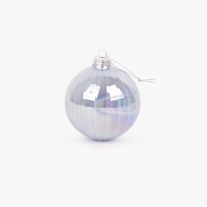 Boule Verre Bleu 8cm NEW BRIGHT – Image 1