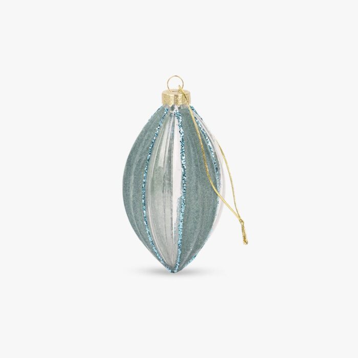 Boule en Verre Larme 12cm NEW BRIGHT – Image 1