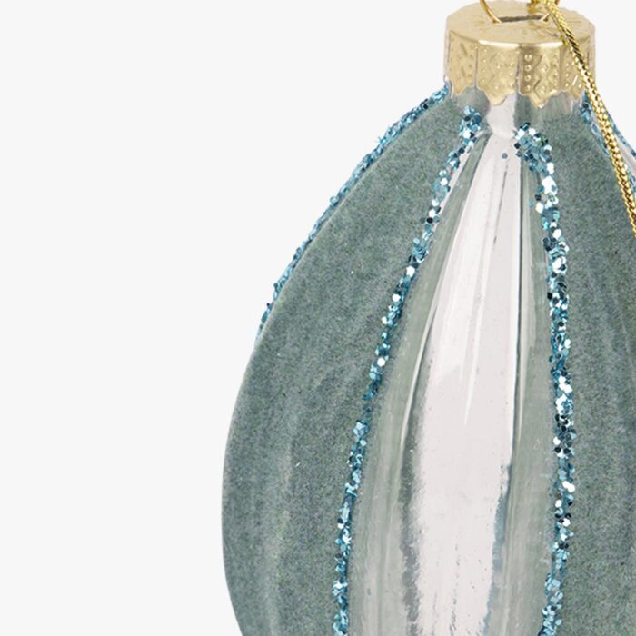 Boule en Verre Larme 12cm NEW BRIGHT – Image 2