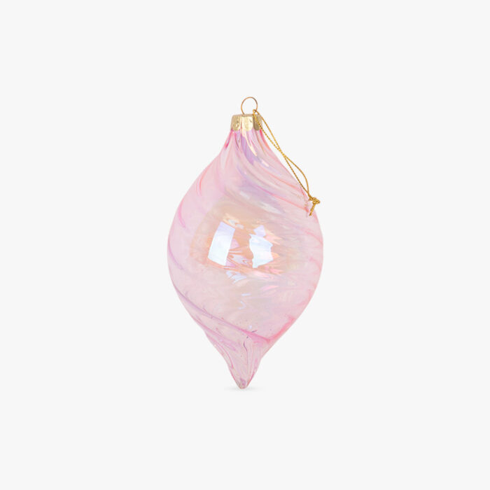 Boule de Verre Larme Rose 8cm NEW BRIGHT – Image 1
