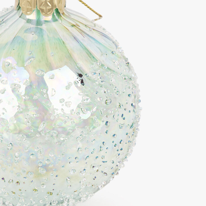 Boule Verre Vert Eau 8cm – Image 2