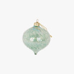 Boule Verre Goutte Vert Eau 8cm NEW BRIGHT