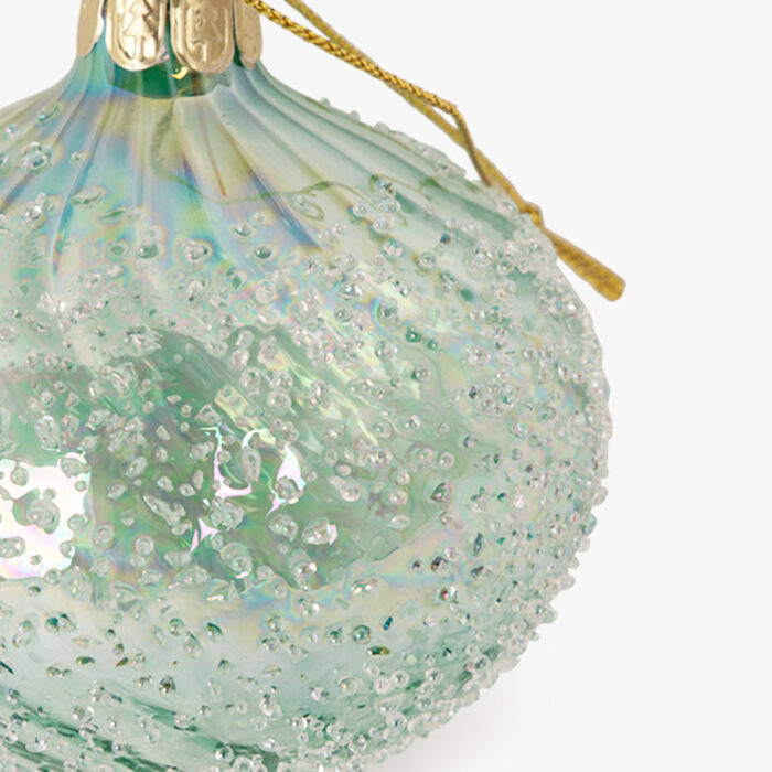 Boule Verre Goutte Vert Eau 8cm NEW BRIGHT – Image 2