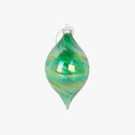 Boule en Verre Larme Verte 15cm NEW BRIGHT