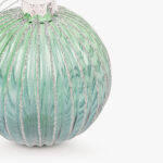 Boule Verre Rayures Vert 8cm NEW BRIGHT – Image 2