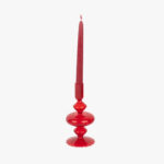 Bougeoir en verre rouge COZY – Image 2