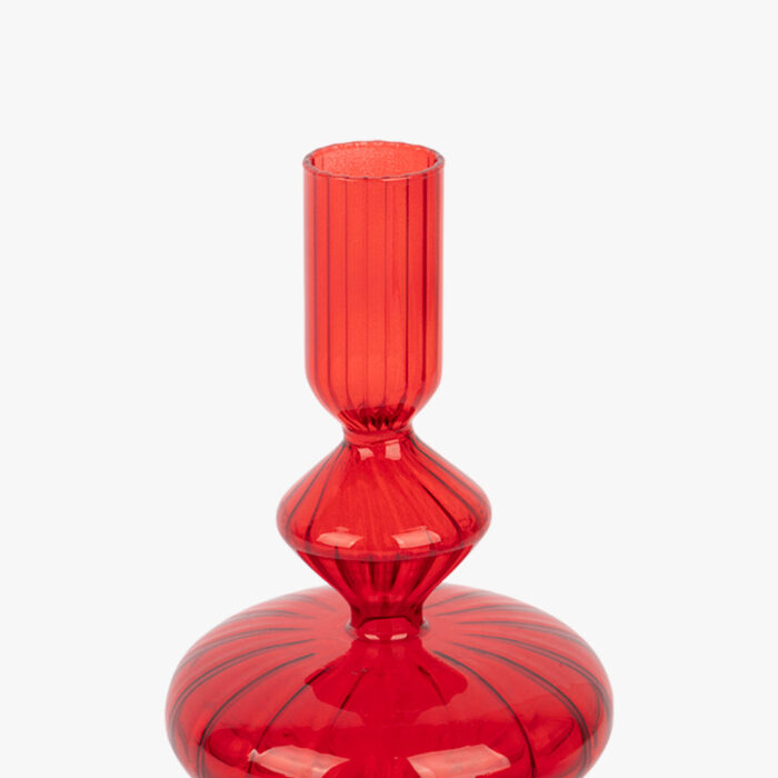 Bougeoir en verre rouge COZY – Image 3