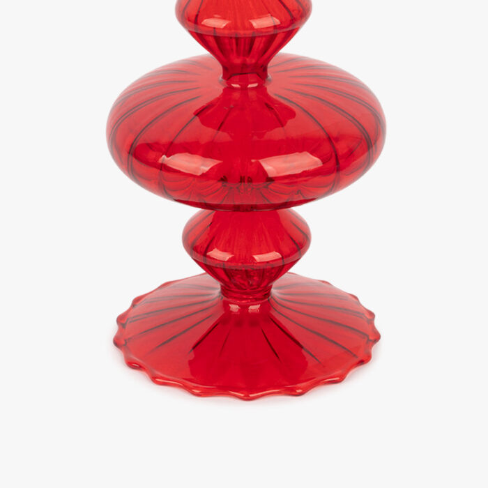 Bougeoir en verre rouge COZY – Image 4