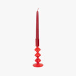 Bougeoir en verre rouge COZY – Image 2