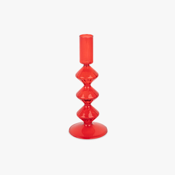 Bougeoir en verre rouge COZY – Image 3