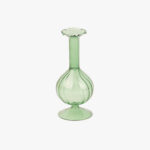 Bougeoir en verre vert NEW BRIGHT