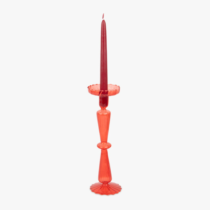 Bougeoir en verre rouge COZY – Image 2