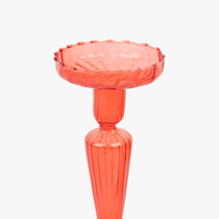 Bougeoir en verre rouge COZY – Image 3
