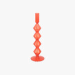 Bougeoir en verre rouge COZY