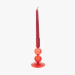 Bougeoir en verre rouge COZY – Image 2