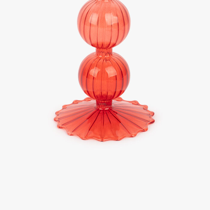 Bougeoir en verre rouge COZY – Image 4