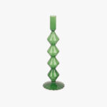 Bougeoir en verre vert COZY
