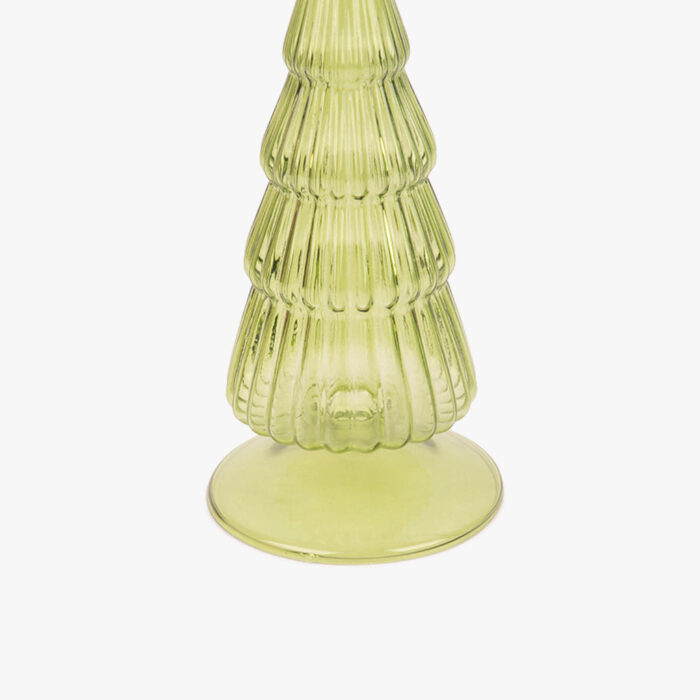 Bougeoir Verre Sapin Vert 20cm COZY – Image 4