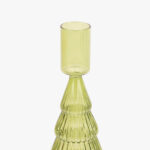Bougeoir Verre Sapin Vert 20cm COZY – Image 3