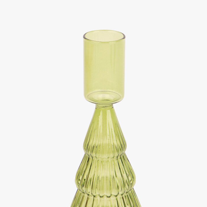 Bougeoir Verre Sapin Vert 20cm COZY – Image 3