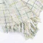 Plaid Chiné avec Franges Beige 4EVERYDAY - Image 2