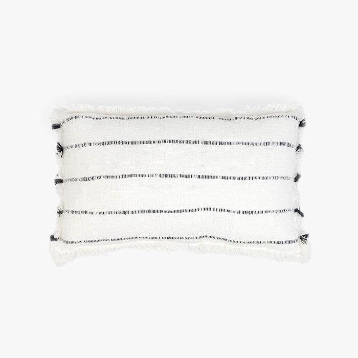 Housse de Coussin Rayures Blanc et Noir SOFT – Image 1