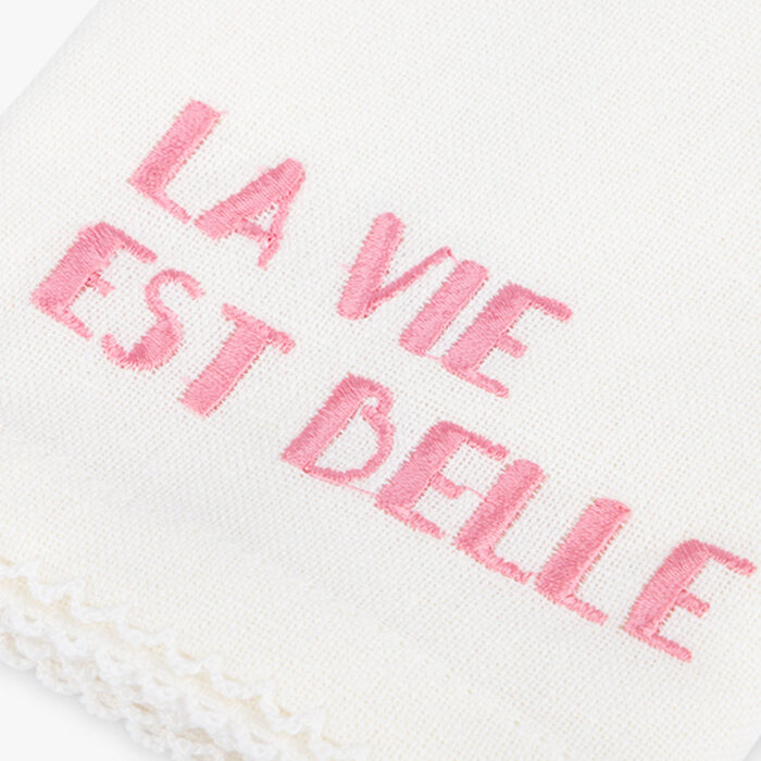 Ensemble 4 Serviettes Coton et Lin Mots MARIE - Image 7