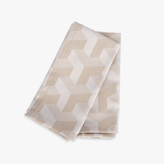 Ensemble 2 Serviettes Jacquard Blanc CHLOE – Image 1