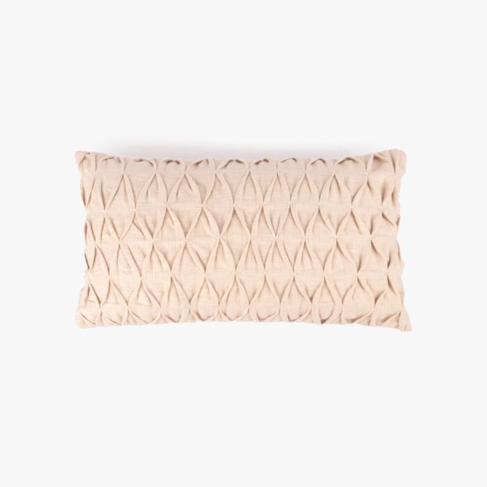 Housse de Coussin à Plis Beige GROU - Image 1