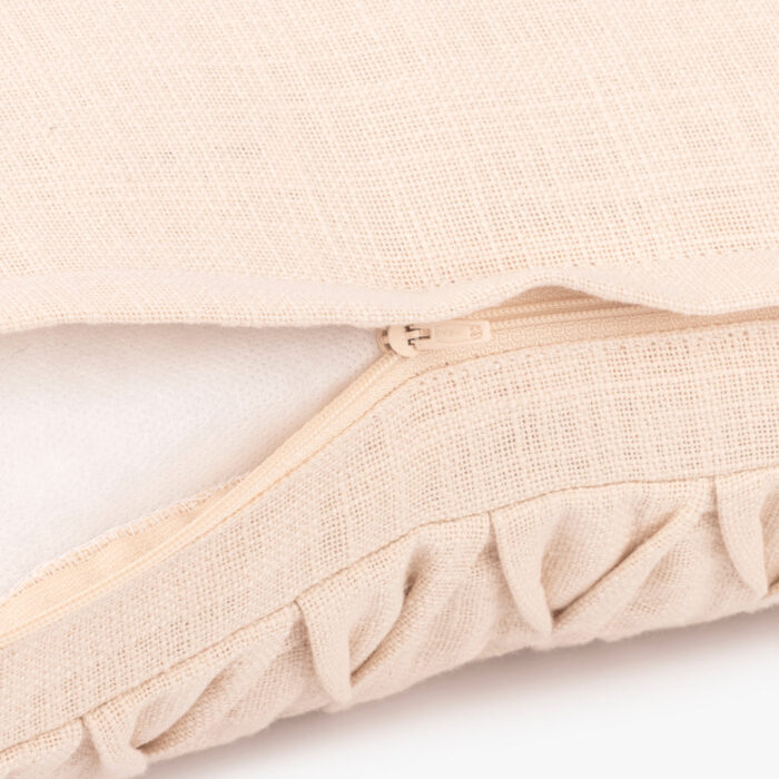 Housse de Coussin à Plis Beige GROU - Image 4